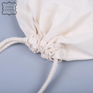 Wholesale Recyclable Cotton <strong>Canvas</strong> <strong>Drawstring</strong> Bags with Custom Logo Printed Durable Organic Jewelry <strong>Pouch</strong> for Shopping - Product Image 5