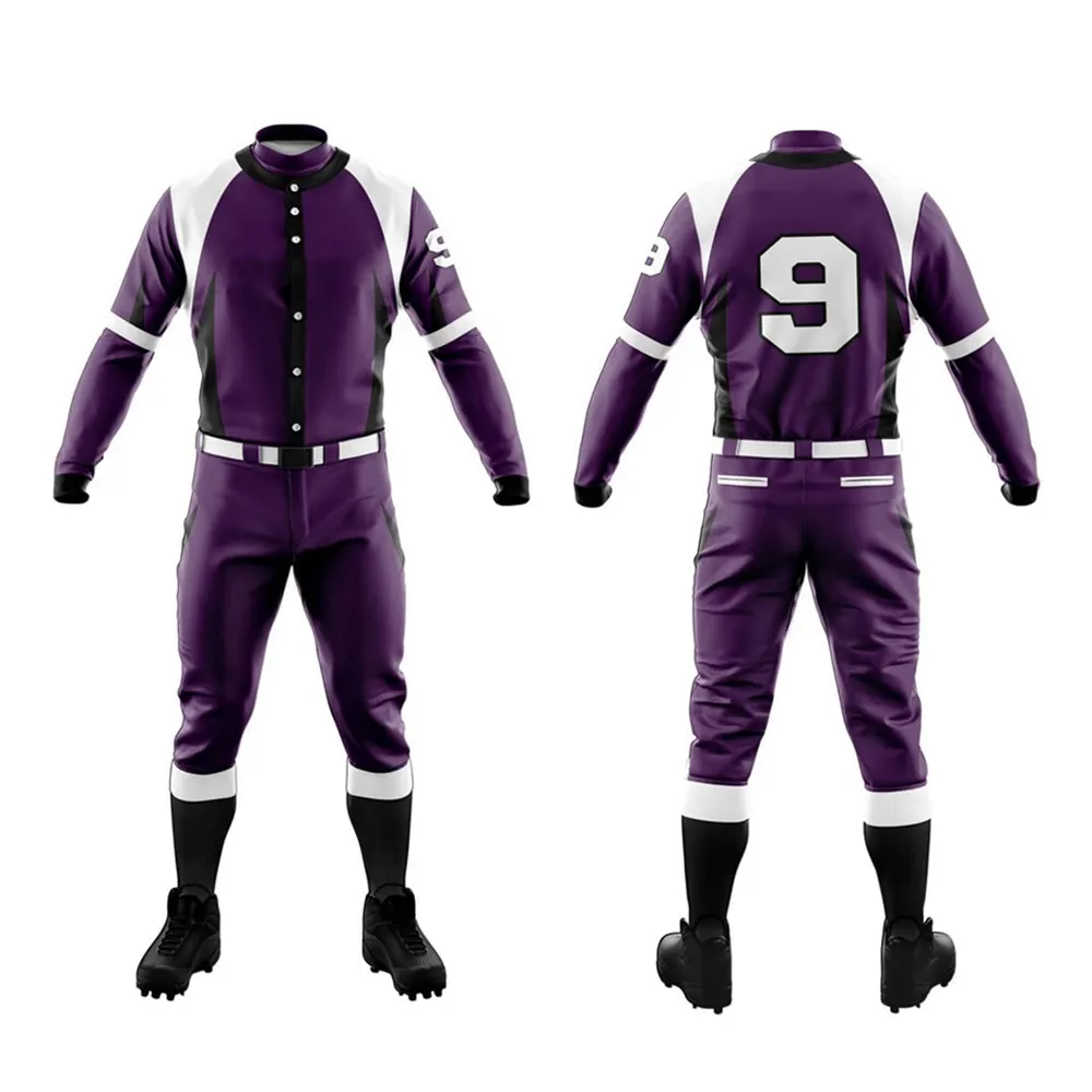 Uniforme de moda al por mayor Proveedor de béisbol para hombre Apoyo Diseños de logotipo personalizado Uniformes de béisbol