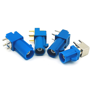Otomotiv GPS konektörü mavi tip C D H L faconnector konektörü SMB kaynaklı plaka R/a-mwp024 <span class=keywords><strong>PCB</strong></span> kartı Fakra <span class=keywords><strong>PCB</strong></span> fiş konnektörü