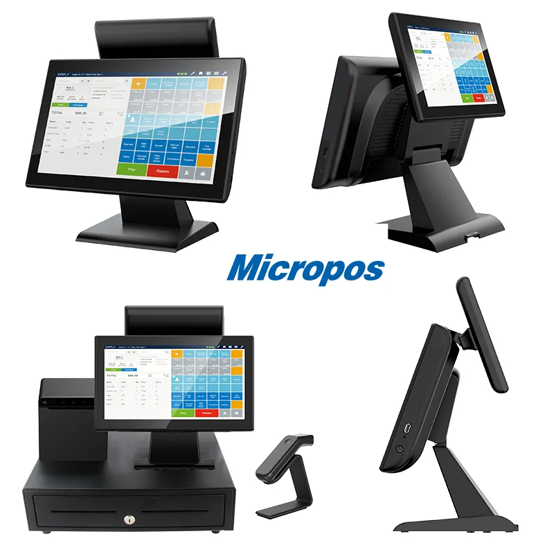 POS machine manufacturer 15 inch gas station POS System with Win 10 system POS terminals machine