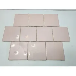 Rất nhiều 10 bé hồng <span class=keywords><strong>Aztec</strong></span> VTG gốm ốp tường 4.25 vuông khai hoang phụ kiện gạch 4x4 - Product Image 1