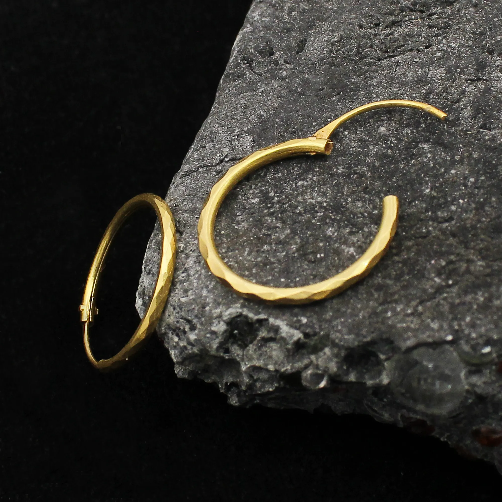 Ewelry-pendientes de remium de 22K para mujer, pendientes de aro con Ndian tyle o irls
