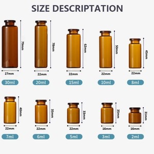 10ml lọ hổ phách tritium lọ Chất lượng cao Nhãn rỗng lọ thủy tinh cho y học - Product Image 2