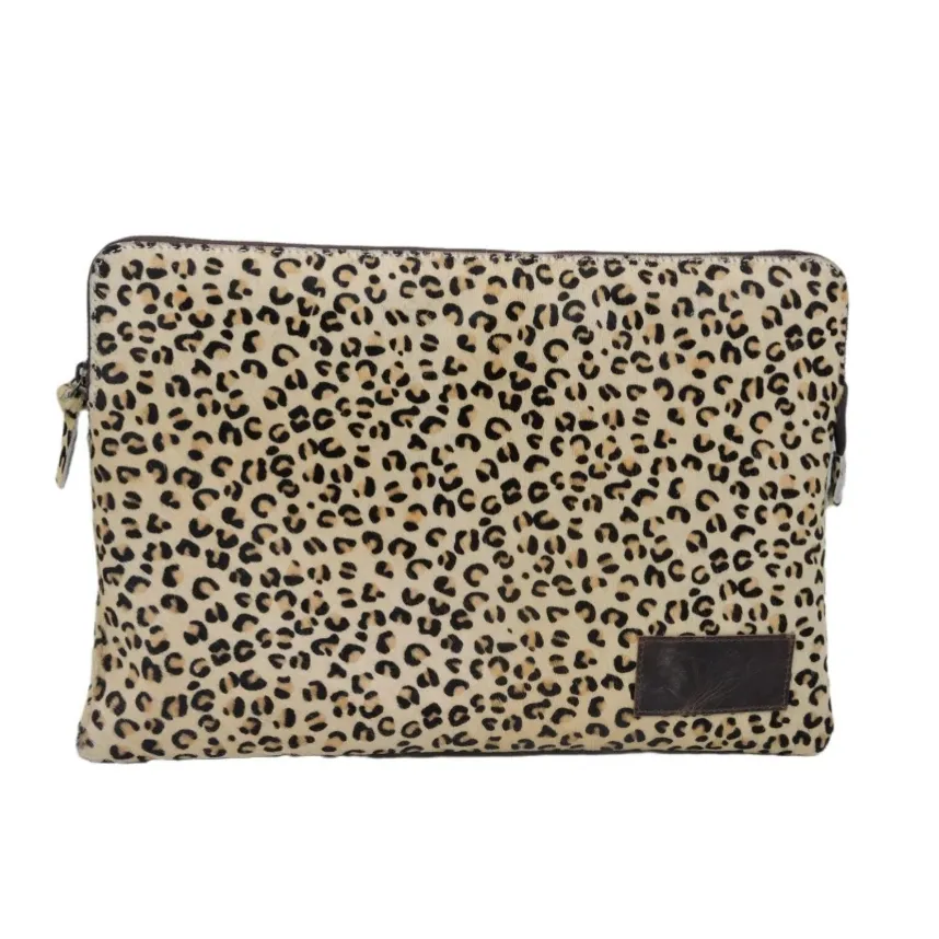 Capa de tablet e suporte para iPad feito à mão com estampa de leopardo 100% couro genuíno exclusivo do fabricante personalizado para uso em escritório