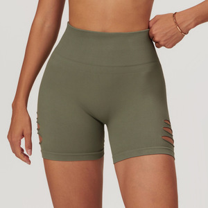 Hàng Mới Mùa Hè Cao Eo Của Phụ Nữ Nhanh Chóng Khô Phòng Tập Thể Dục Quần Short Thoáng Khí Vải Yoga Quần Short Với Mô Hình Nóng - Product Image 3