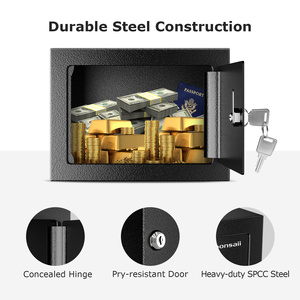 Bonsaii SF004- Bonsaii <strong>Safe</strong> <strong>Box</strong> <strong>With</strong> <strong>Key</strong> Lock, Steel Construction Money <strong>Safe</strong> <strong>Box</strong>, 0.22 Cubic Feet Small Hidden <strong>Safe</strong> <strong>Box</strong> for Home - Product Image 6