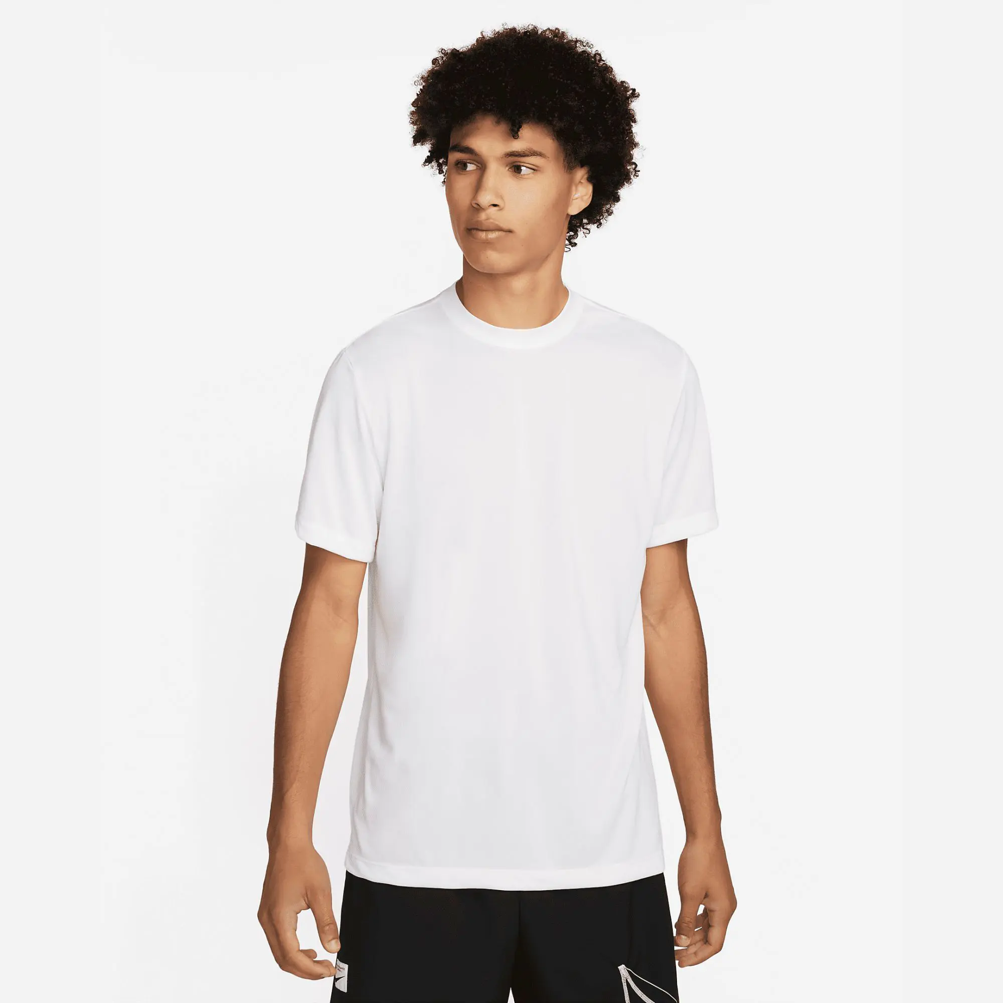 Camiseta deportiva XL para hombre, 100% poliéster, jersey blanco, tela de ajuste estándar relajado, banda para el cuello acanalada, patrón de impresión, técnica lisa
