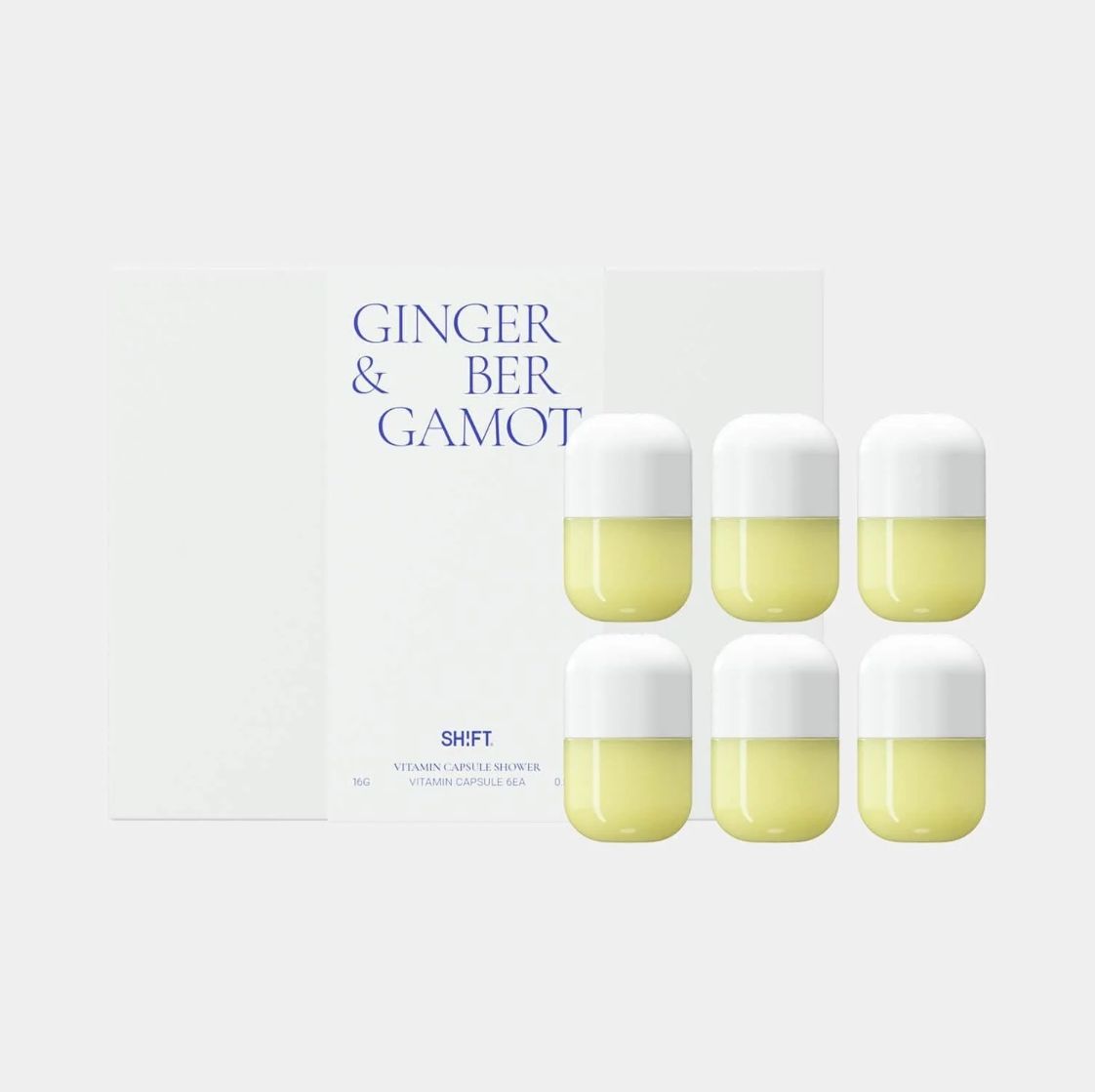 แคปซูลกลิ่นขิงและเบอร์กาม็อท 6 ชิ้น