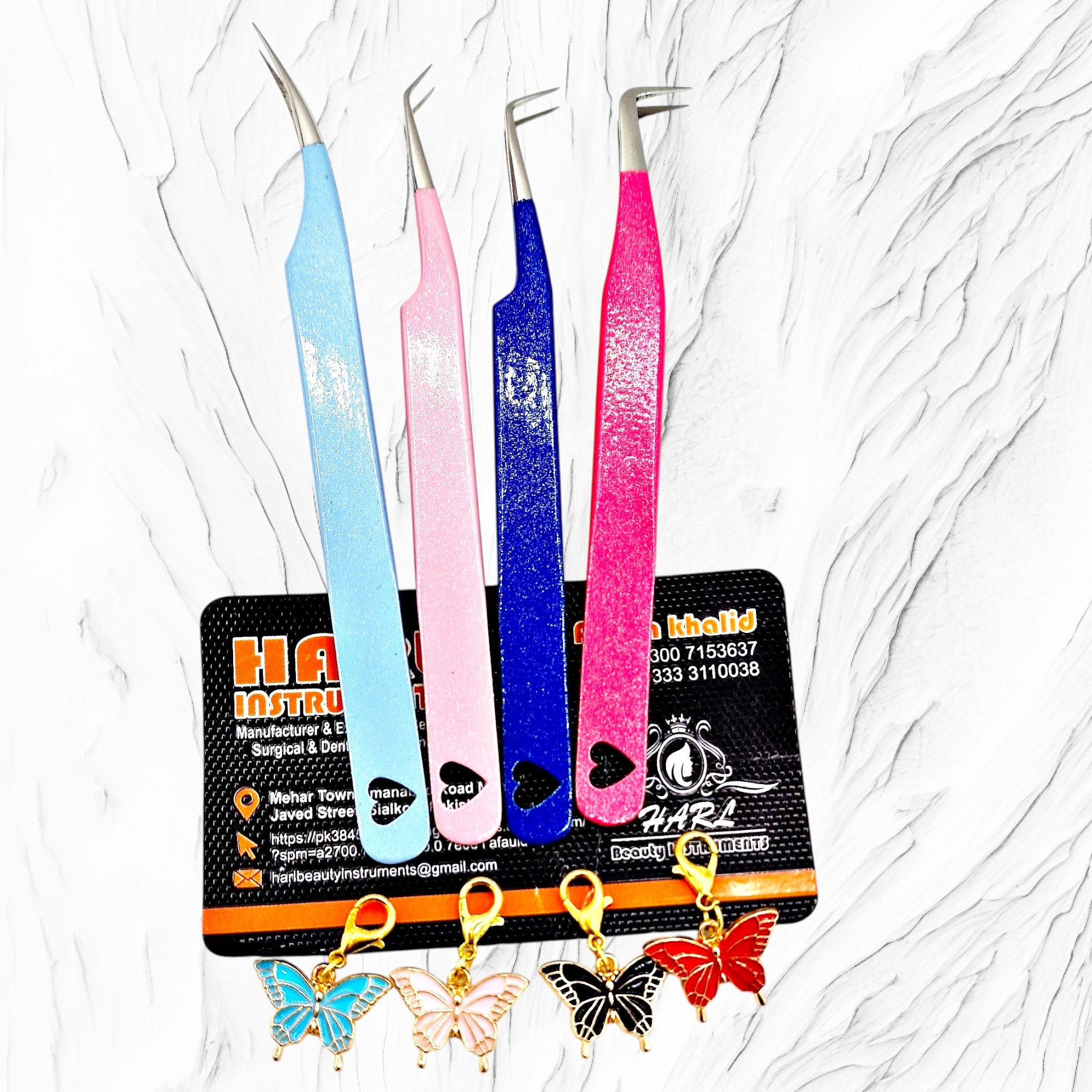 Tweezers With Butterfly Design Charms