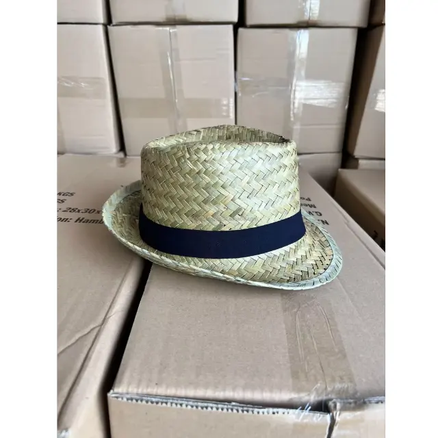 Sombreros de Panamá de algas marinas de fábrica/sombrero de paja de Color con logotipo para fiesta diaria boda granjero sombrero de playa decoración lista para enviar
