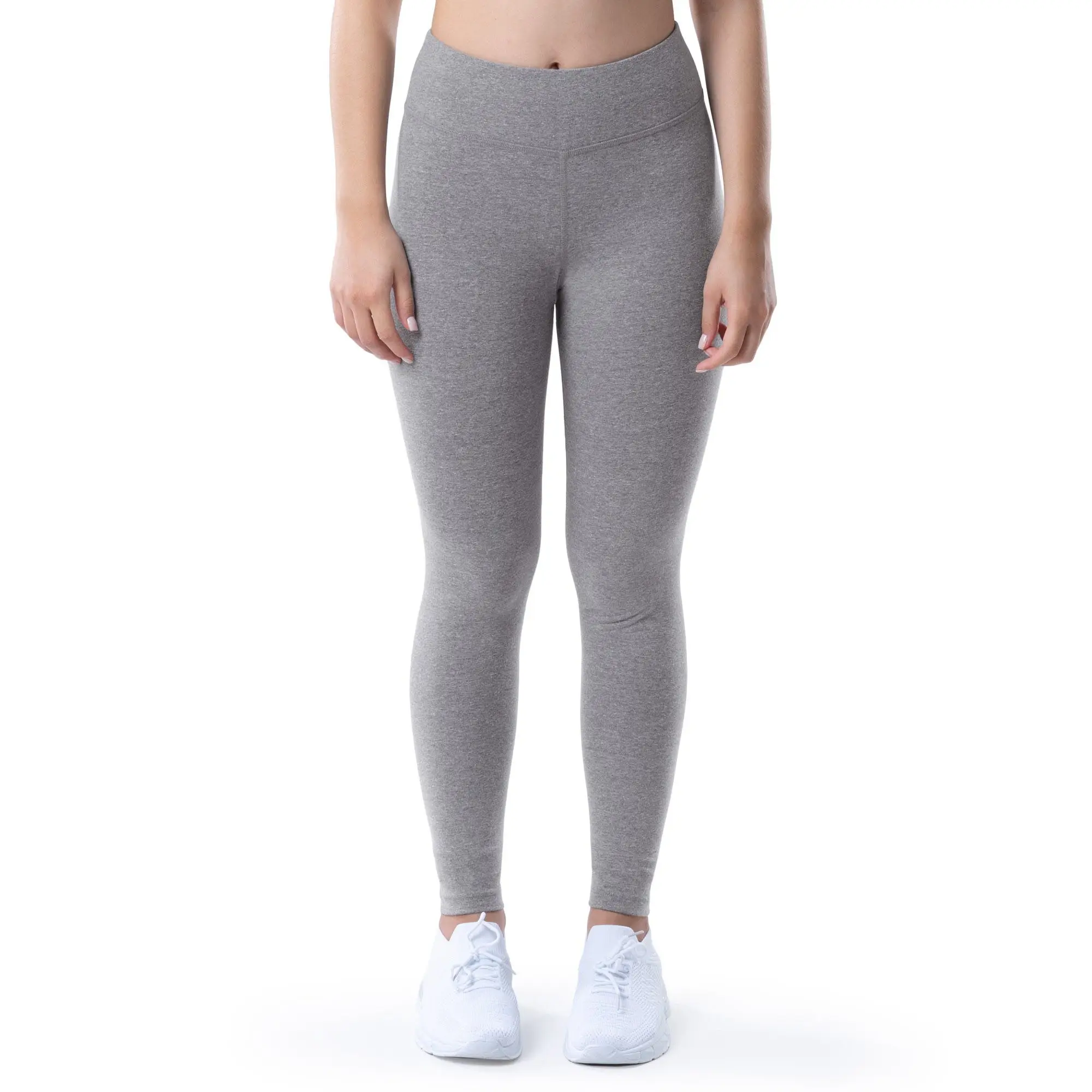 Running Workout Gym Fitness Leggings per donna in colore grigio Leggings stampati con Logo personalizzato senza cuciture estensibile a figura intera