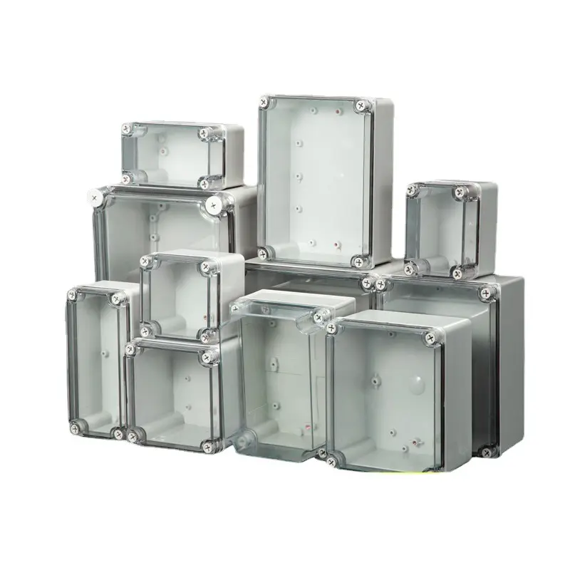 IP67 Cubierta transparente impermeable Caja de plástico ABS Caja electrónica Caja eléctrica Caja de proyecto Caja de conexiones