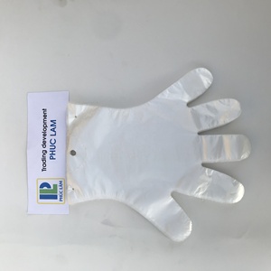כפפות חד פעמיות HDPE/LDPE סיטונאי באיכות גבוהה מווייטנאם כפפת פוליאתילן HDPE חד פעמית מגן