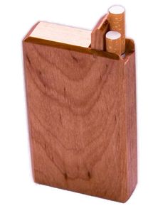 Aşağıda sigara durumda lüks özel VINTAGE siyah ahşap kutu ceviz ince cep hediye için yüksek kaliteli saklama kabı - Product Image 2