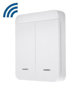 SCHARTEC 2-Channel Wireless <strong>Push</strong> <strong>Button</strong> 433.92 MHz for Garage Door Opener Radio Transmitter Remote Wall Switch - Product Image 1