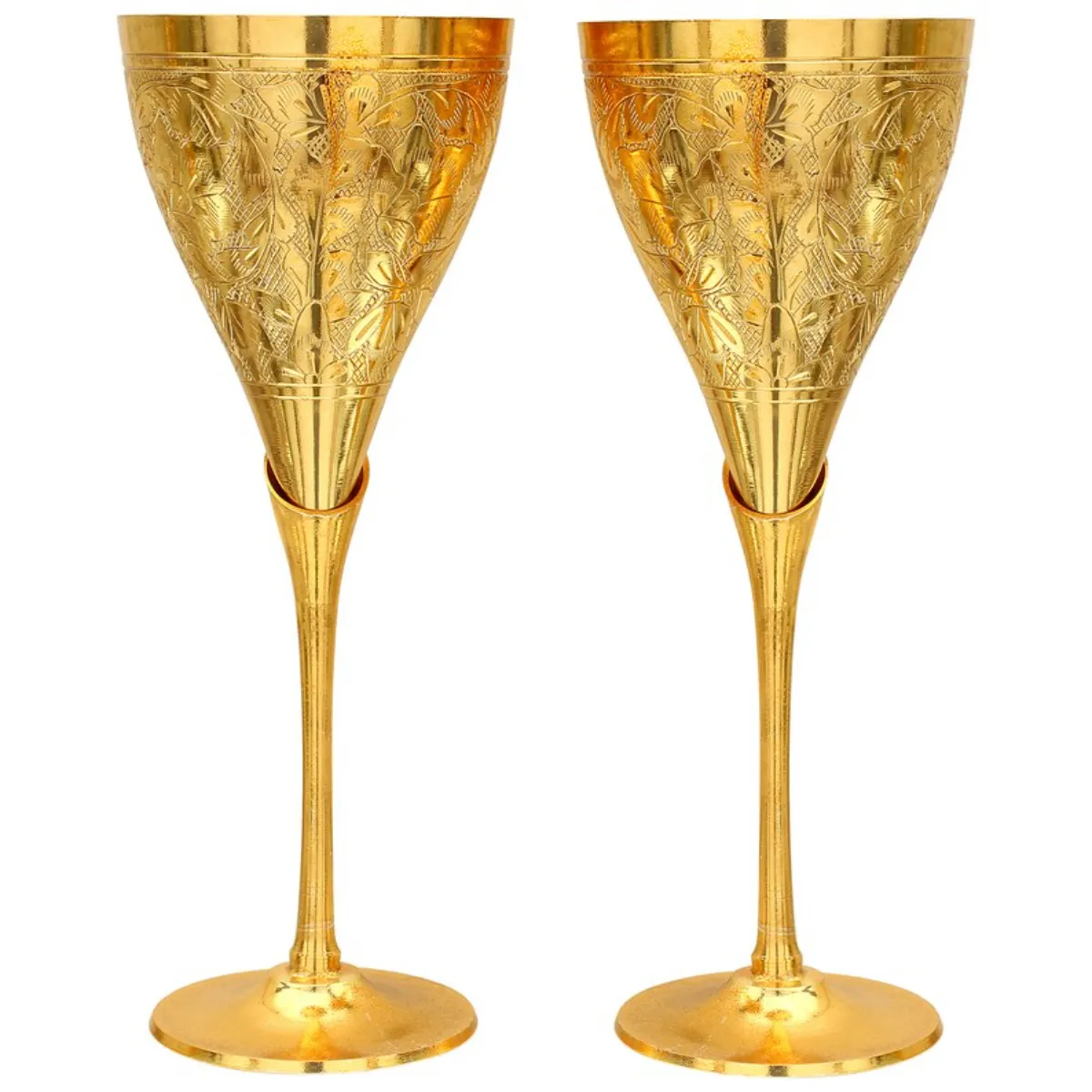 Gold Color Design Brass Wine Goblet Drinkware Térmicas Suprimentos Vinho Servindo Cálice Para Vinho Latão Com Estilo Em Relevo