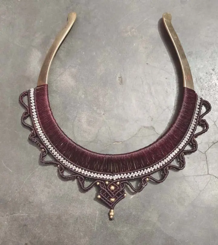 Phong Cách Truyền Thống Macrame Choker Vòng Cổ Đa Màu Sắc Chủ Đề Bọc Bạc Vòng Cổ Macrame Vòng Cổ Cho Món Quà Kỷ Niệm