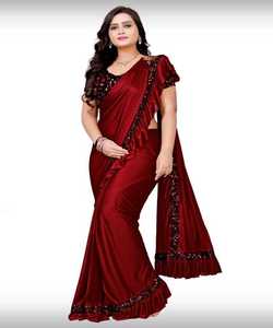 Beautiful Bollywood Designer Traditional Indian Clothing From <strong>Surat</strong> in Low Price Sari with Blouse 1 Minute Saree Fashion Alphanumero - Product Image 1