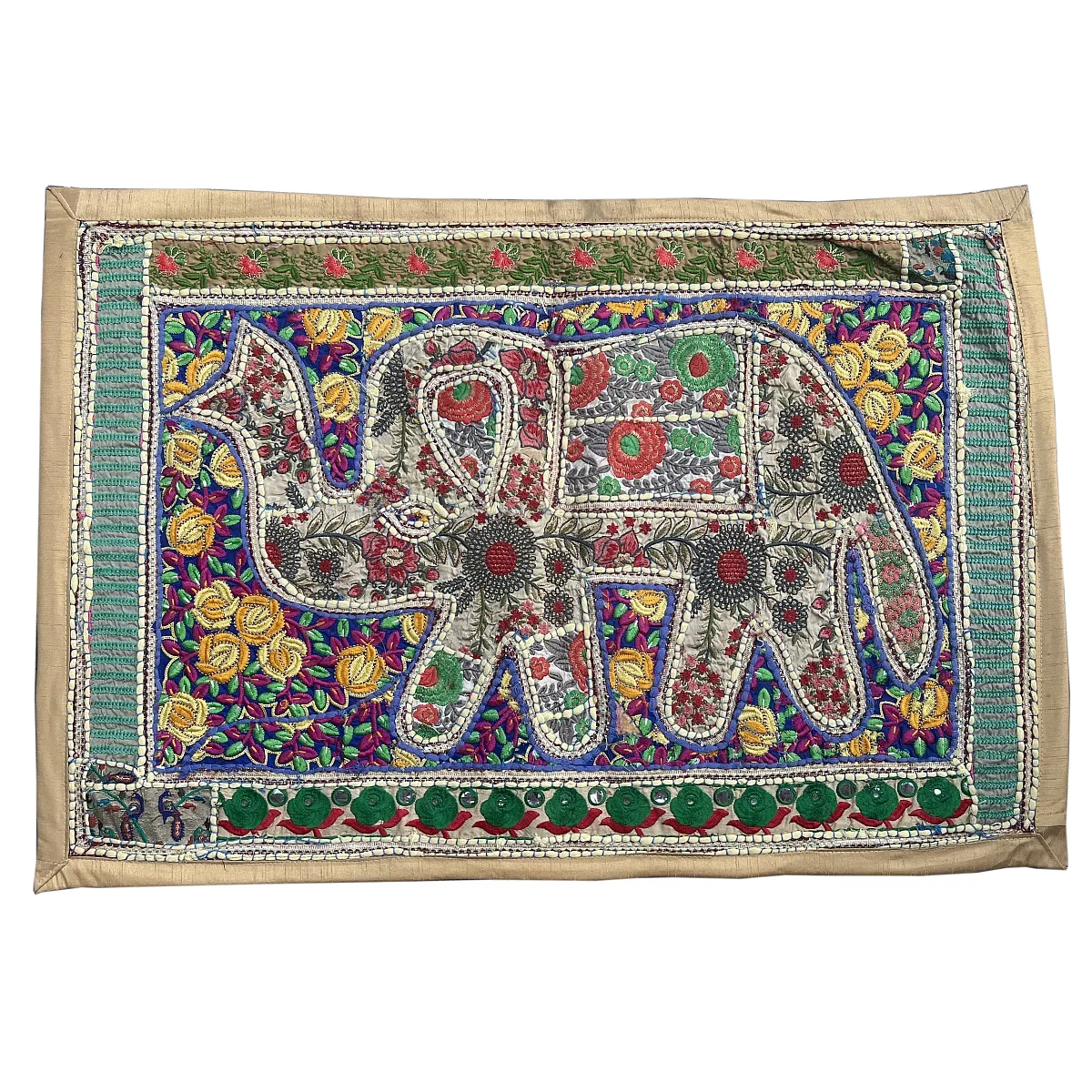 Tapeçaria de parede, elefante tradicional indiano frisado sortido cor patchwork vintage boêmio design de parede tapeçaria arte peça