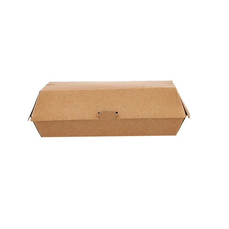 Caja de papel para embalaje de alimentos, Material de flauta de Kraft para llevar, reciclable, 2022, 100%, superventas
