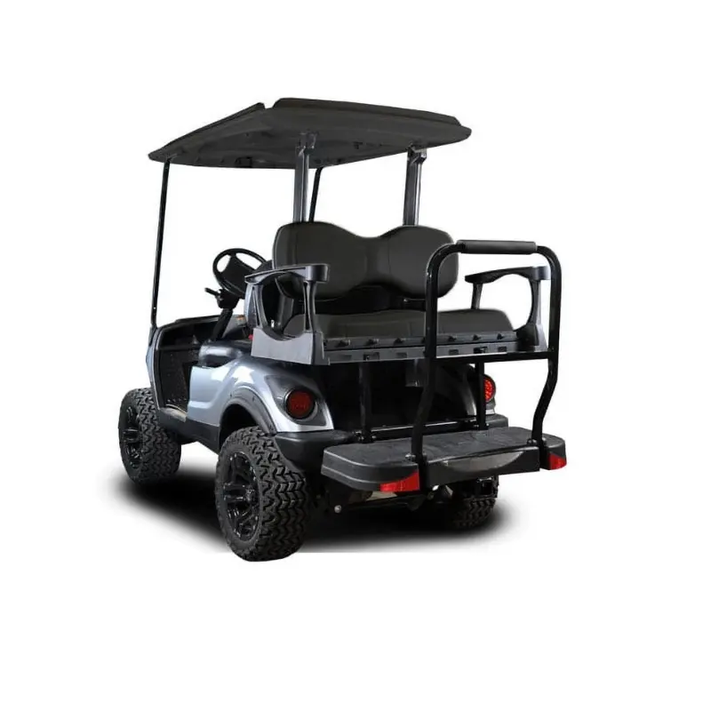 बड़ी बिक्री 250 स्टील फ्रेम गोल्फ कार्ट सीट किट w/ड्राइव के लिए डीलक्स ब्लैक कुशन सेट