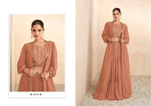 New Heavy <strong>Designs</strong> Silk with Range of <strong>Lehnga</strong> Choli with Koti Collection - Product Image 4