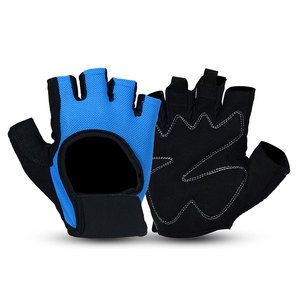 Luvas Ciclismo respirável com Gel Padding e <span class=keywords><strong>Hook</strong></span> & <span class=keywords><strong>Loop</strong></span> Encerramento <span class=keywords><strong>Strap</strong></span> Feito de tecido de malha