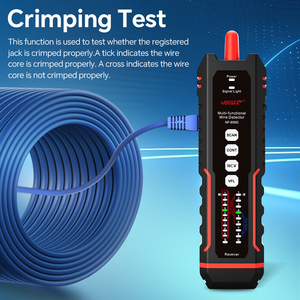 NOYAFA-Probador de cable de red multifuncional con escaneo IP, prueba de Ping, interruptor de prueba POE, novedad de 2017