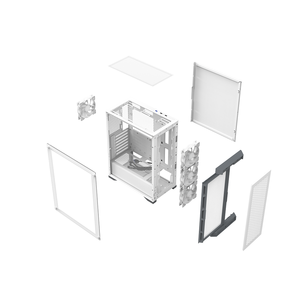 Custodia personalizzata in bianco grigio per Computer di qualità affidabile custodia per PC Multi ventola di raffreddamento supporto per Computer da gioco - Product Image 3