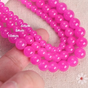 Artificial <strong>Jade</strong> Round 6mm 8mm 10mm <strong>Opaque</strong> Glass Loose Beads for Jewelry Making DIY Bracelet Earrings Findings