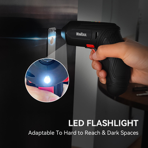 Chave de fenda recarregável 3.6V com tecnologia de sensor inclui 10pcs 25 mm bits, cabo de carregamento USB tipo C