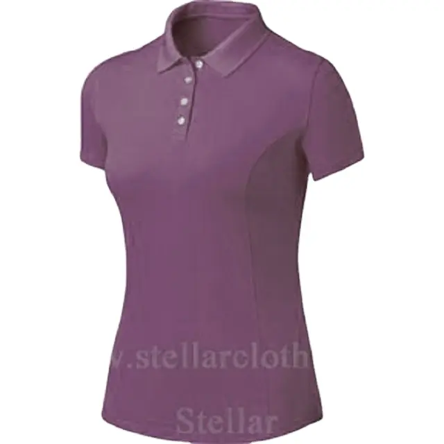 Beste Qualität 100 % Reine gekämmte Baumwolle lässig individuell einheitlich schlicht Golf einfarbig Damen Piqué Stoff Polo-T-Shirts individueller Druck