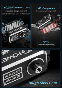40kg 45kg rotazione 210 gradi Coreless digitale Servo motore magnetico Encoder Servo per RC Robot Drone & UAV 1/5 scala auto barca - Product Image 3