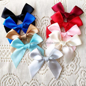 <strong>Custom</strong> Bottles Gift Decoration Satin Grosgrain Ribbon <strong>Bow</strong> with <strong>Elastic</strong> Band <strong>Loop</strong> for Neck Bottle Wrapping - Product Image 4