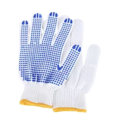 High-quality Dotted Gloves Blue PVC Dotted Cotton Gloves for Work Support Customization of 550 g One Dozen Dotted Gloves