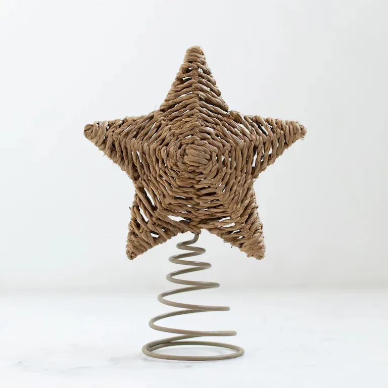 Noel ağacı yıldız Toppers için noel süslemeleri yıldız şeklinde ağaç Topper noel süslemeleri vietnam'da yapılan