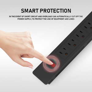 Tira de alimentación de 15A, enchufe USB múltiple con enchufe de cable de extensión para el hogar, la Oficina y la placa de alimentación de protección contra sobrecarga de viaje - Product Image 2