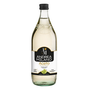 Acetificio Andrea Milano酒醋1 Lt玻璃瓶，用于销售意大利发酵的最优质白色葡萄酒，1千克，保质期5年，5年