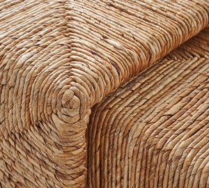 Braided Natural Water Hyacinth <strong>Rectangular</strong> Home <strong>Nesting</strong> Side <strong>Tables</strong>, Coffee Tea <strong>Table</strong> Handmade - Product Image 2