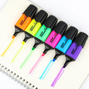 Gxin G-372-6V Custom Logo Custom Packaging Mini <strong>Highlighter</strong> Set 6 Bright Colors Fine <strong>Chisel</strong> <strong>Tip</strong> Pocket Size <strong>highlighter</strong> pen - Product Image 6