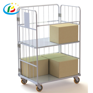 Customized Easy Assemble Galvanized Industrial Roll <strong>Containers</strong> Wire Mesh Cargo Storage Roll <strong>Container</strong> - Product Image 2