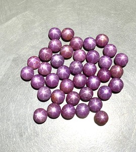 Ruby Star Cabochon 5 mm-10mmラウンドシェイプジュエリー作り宝石ミックスサイズ7月誕生石癒し石 - Product Image 3