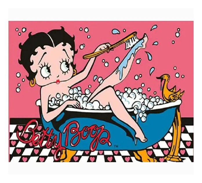 Broca completa 5d Diy Diamante Pintura Dos Desenhos Animados Menina Bonito Senhora Betty Boop Diamante Bordado Ponto Cruz Mosaico Arte Home Decor Artesanato