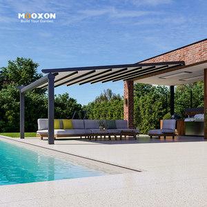 Điện rainproof mái hiên che nắng vải tự động tán có thể thu vào PVC mái cửa chớp cơ giới tán - Product Image 3