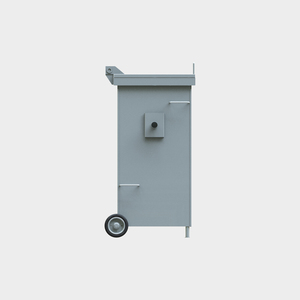 240L açık galvanizli çöp konteyneri-müşteri pedalına göre özelleştirilebilir çöp konteyneri - Product Image 5