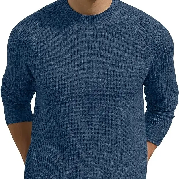 Sweater Pullover rajut pria, Sweater wol kualitas tinggi untuk pria, grosir kualitas bagus