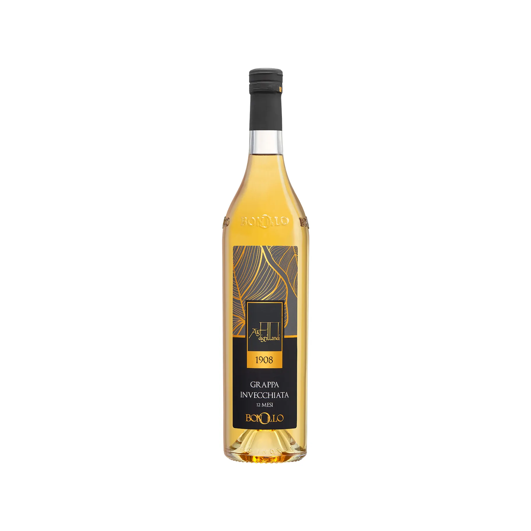 PRIME GRAPPA INVECCHIATA ENVEJECIDA 12 MESES EN ROBLE, MADE IN ITALY, 700ml 42% alcohol FUERTE ESPÍRITU