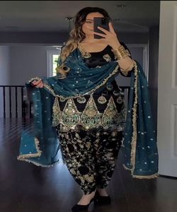 印度重型纯乔其纱，刺绣和序列作品，钻石宝石作品，刺绣作品Dupatta
