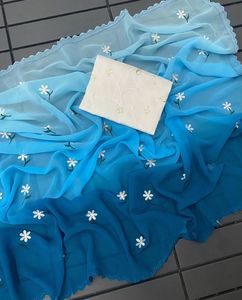 Georgette Sari ออกแบบใหม่พร้อมงานปักสำหรับผู้หญิง - Product Image 4