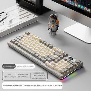 2.4G Wireless Dual-mode Color <strong>Keyboard</strong> Display Mechanical Feel Silent Office <strong>Computer</strong> High-value Mechanical <strong>Keyboard</strong> - Product Image 3